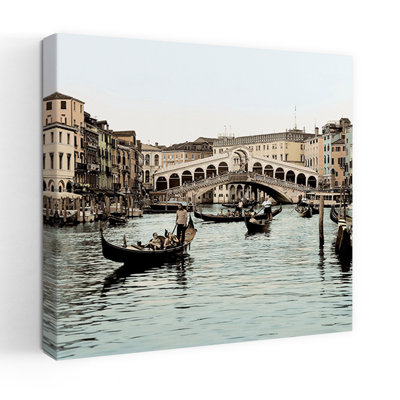 Ponte Rialto Con Gondolas, art de l'architecture contemporaine