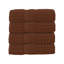 Ensemble de 4 serviettes Willow - 100% coton peigné, 630 g / m² de qualité supérieure, chocolat, ultra doux et très absorbant (4 serviettes à main)-501306312-501306314