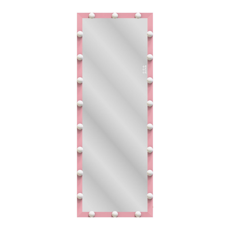 Full Length Mirror with Lights Full Body Vanity Mirror with 3 Color Modes Wall Lighted Standing Floor Mirror