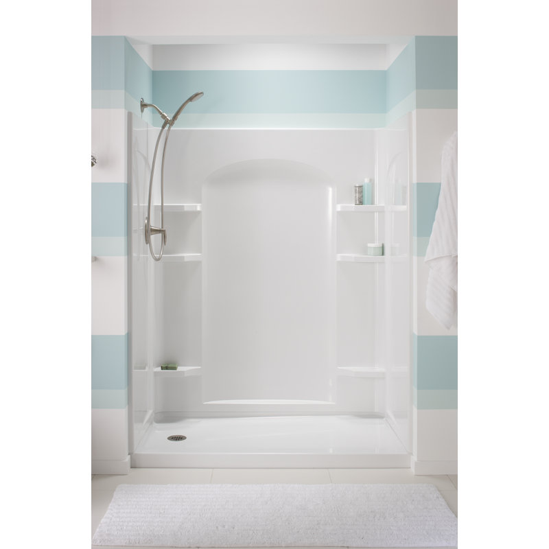 Kohler Round Shower Drain for Use with 2" Metal or Plastic Pipe, Gasket Included, Vibrant Brushed Nickel