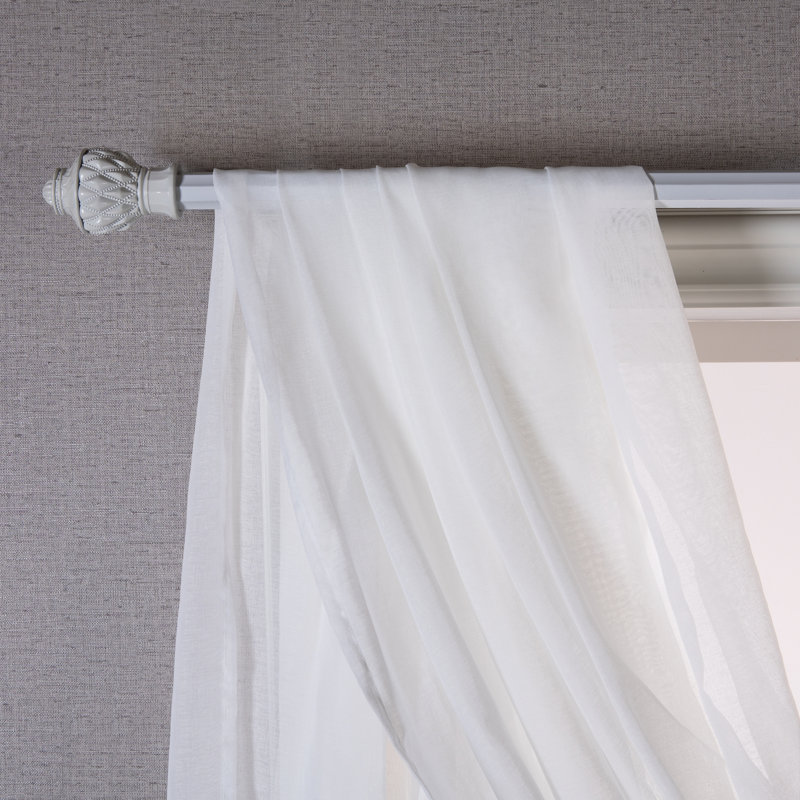 Écharpe de fenêtre transparente en maille Michel, L 52 po x L 216 po