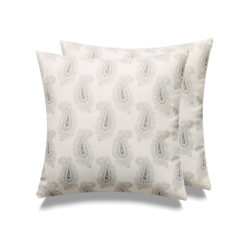 Housse de coussin PAISLEY PRINT, gris