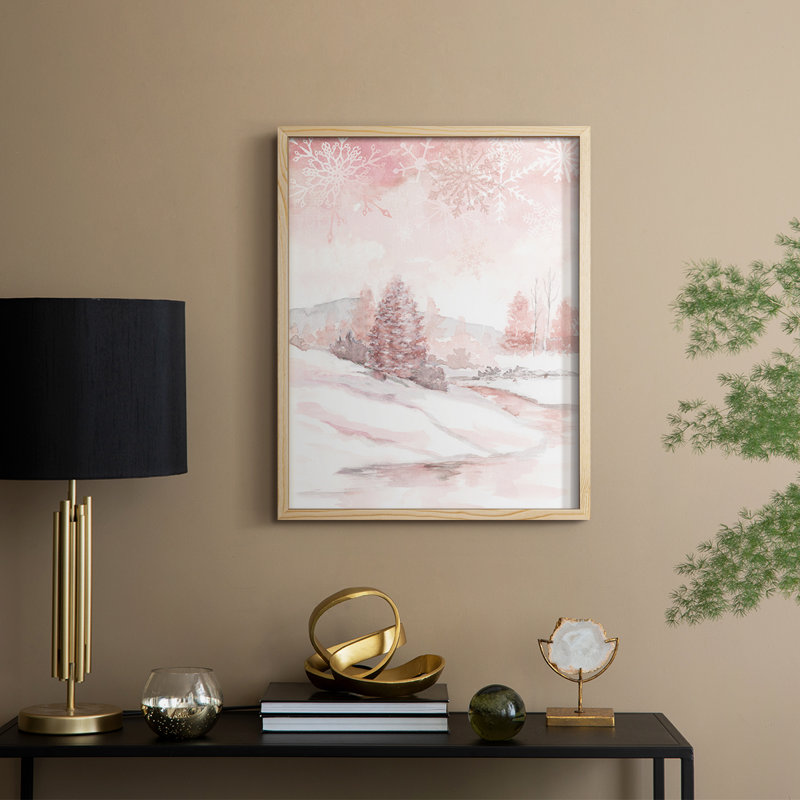 Blush Winter Framed Print - Solid Wood