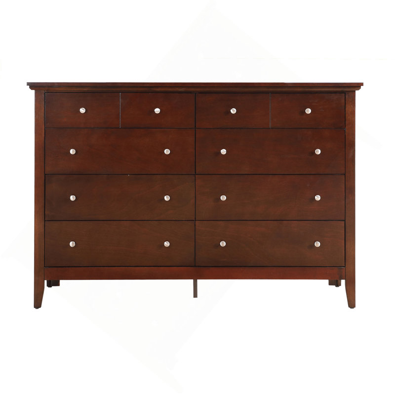Commode de rangement avec boutons ronds pour espaces modernes, Cappuccino