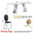 Mid-Century 70" Glass Dining Table Set Of 7, Luxurious Irregular Stainless Steel Legs And Curved Legs Oval High Back Chairs For Kitchen, Living Room, Home Office-1245286359-1245286345