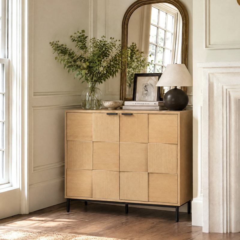 Armoire d'appoint 2 portes Delsin, Chêne clair