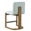 Ensemble de 2 tabourets de bar modernes en bois massif à hauteur de comptoir de 24 po, chaise d'îlot de cuisine rembourrée en lin-125536056