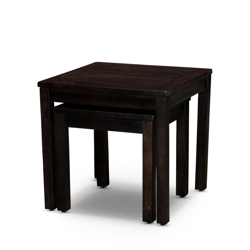 Tables gigognes en bois d'eucalyptus de 2