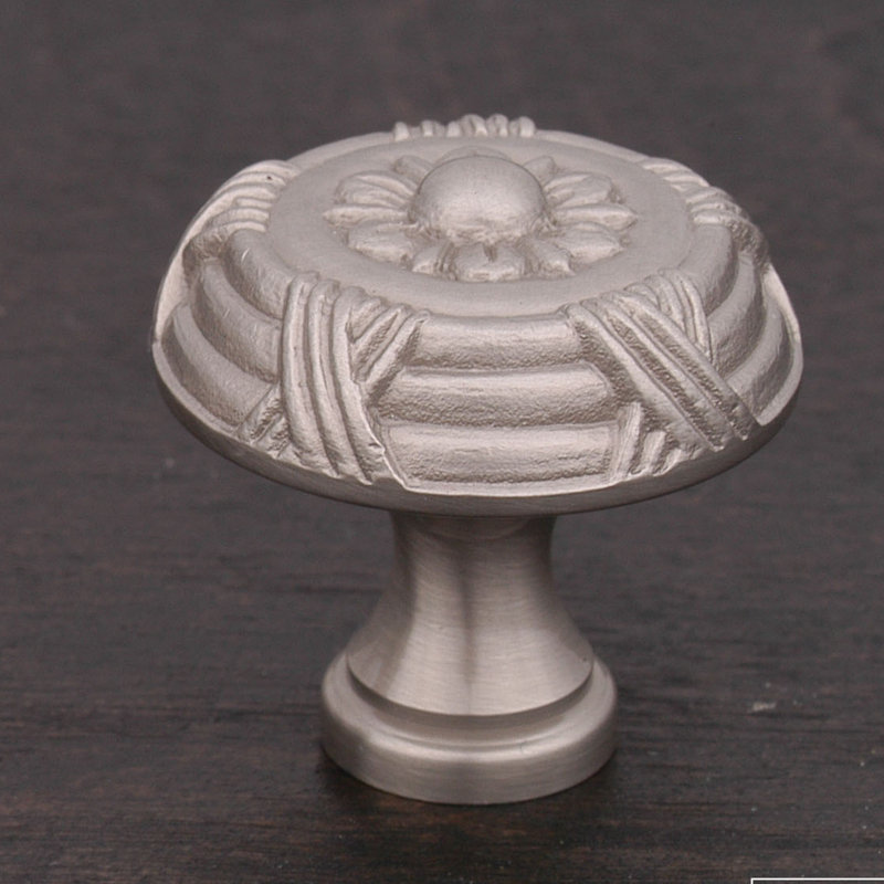 CK Series 1 1/2" Diameter Mushroom Knob, Satin Nickel (Pewter), Small