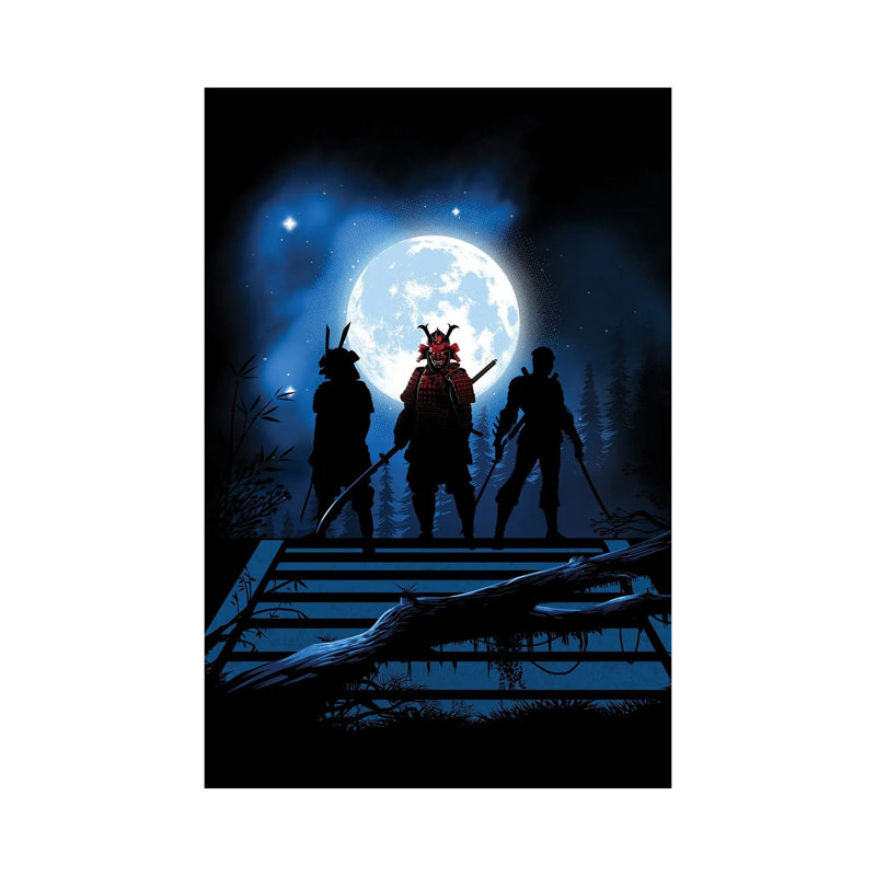 Ninja And Samurais by Alberto Perez - Wrapped Canvas Print, 66.04 cm H x 45.72 cm W x 3.175 cm D