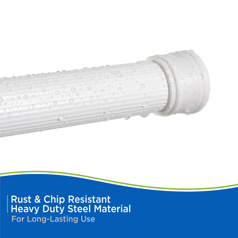 Kenney Twist & Fit Kenney Twist & Fit No Tools Spring Tension Shower Curtain Rod, 36-63"