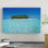 « unhabited tropical island ari atoll république of maldives », reproduction de photo sur toile