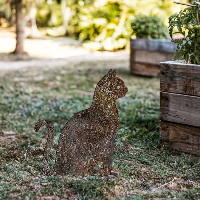 Hand-Painted Decorative Garden Object, 100% Metal, 15.0 x 7.9 inches | Thickness: 0.06 inches | Lightweight at 0.6 lbs, No Assembly Required | Unique Color Variations for Elegant Outdoor Decor