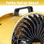 Ventilateur de sol turbo haute vitesse 3 vitesses à haute vitesse en jaune avec moteur puissant