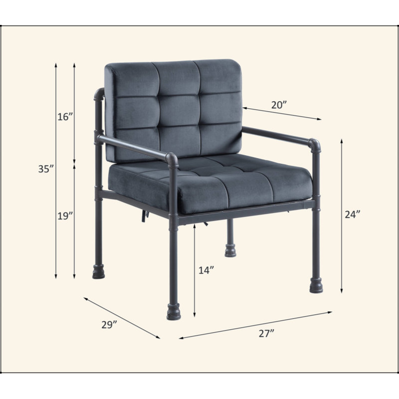 Fauteuil d'appoint Velvet & Sandy