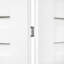 Porte pliante à persiennes blanche en bois massif lisse-106633306