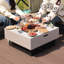 Square Charcoal Wood Burning Outdoor Fire Pit Table With Roasting Tea by The Fire