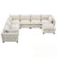 Canapé modulaire en U avec rangement et repose-pieds Chenille-1397569034