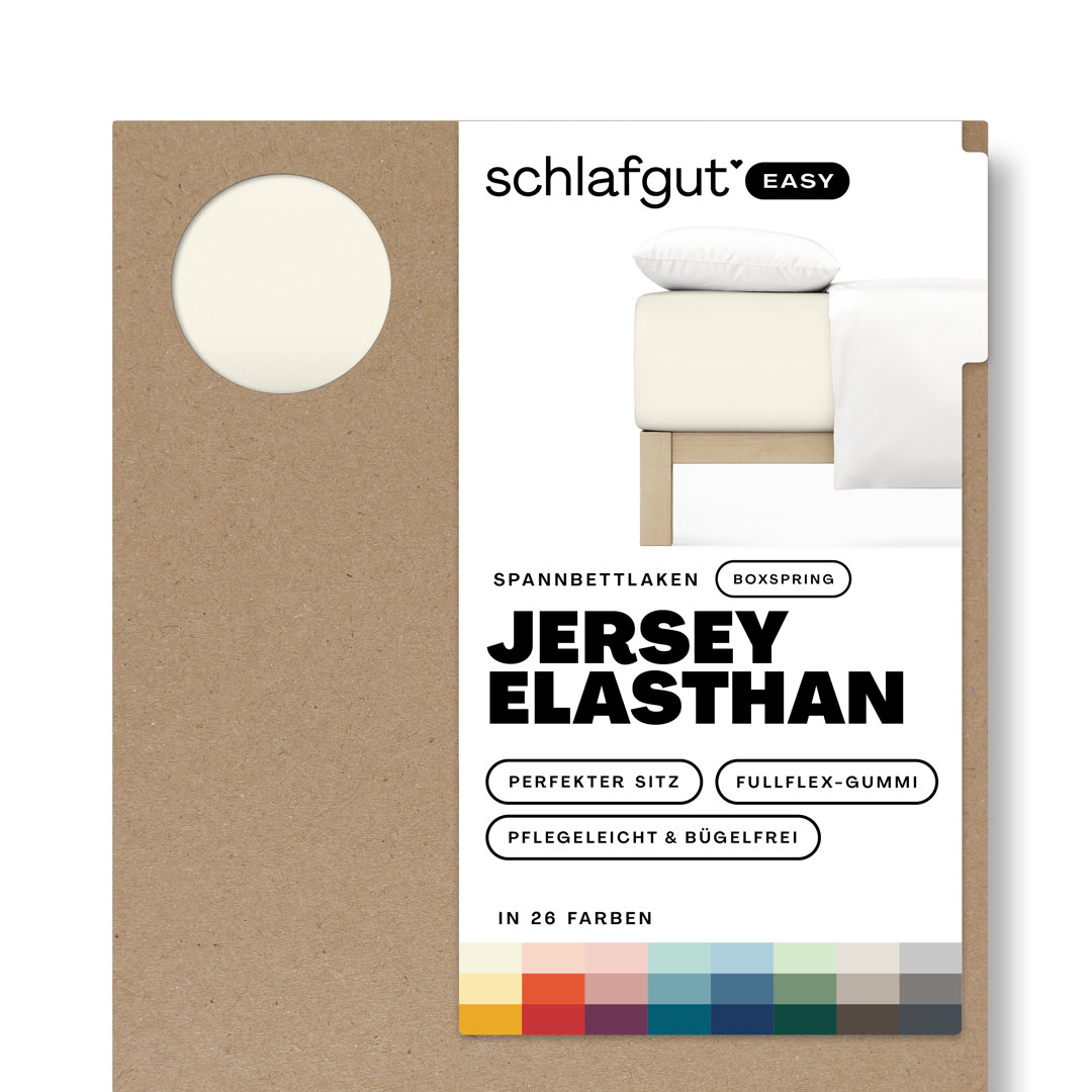 Jersey-Elasthan Spannbettlaken EASY für Boxspring 100% Baumwolle