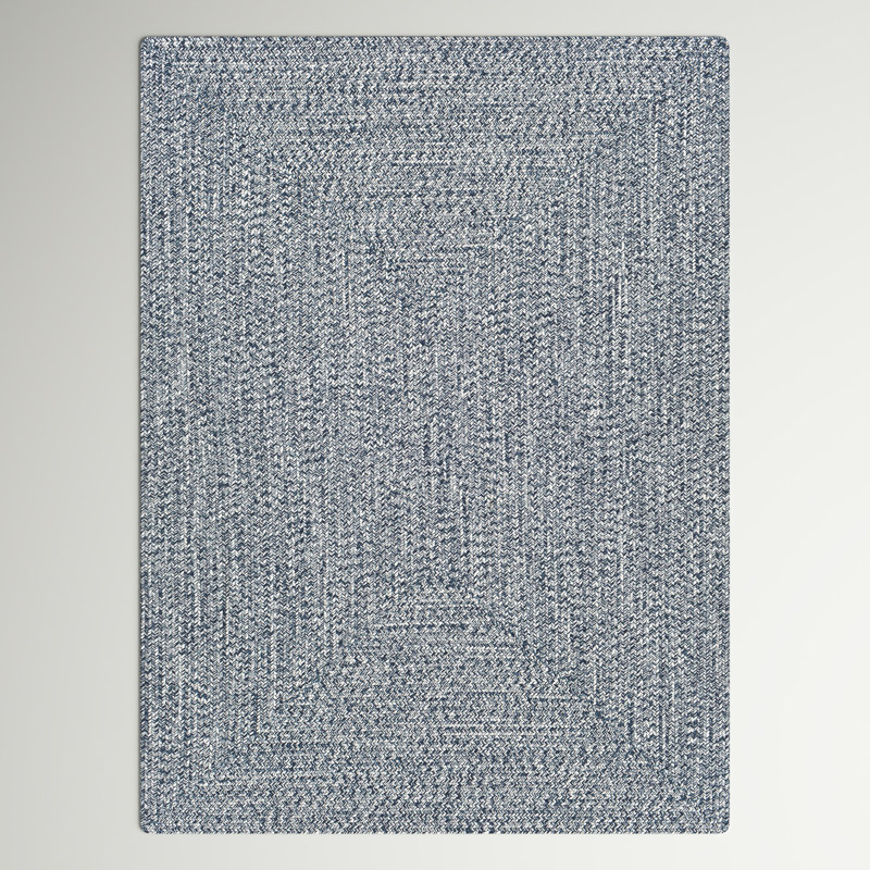 Tapis bleu marine intérieur / extérieur Leroux, Rectangle 8 pi 6 po x 11 pi 6 po