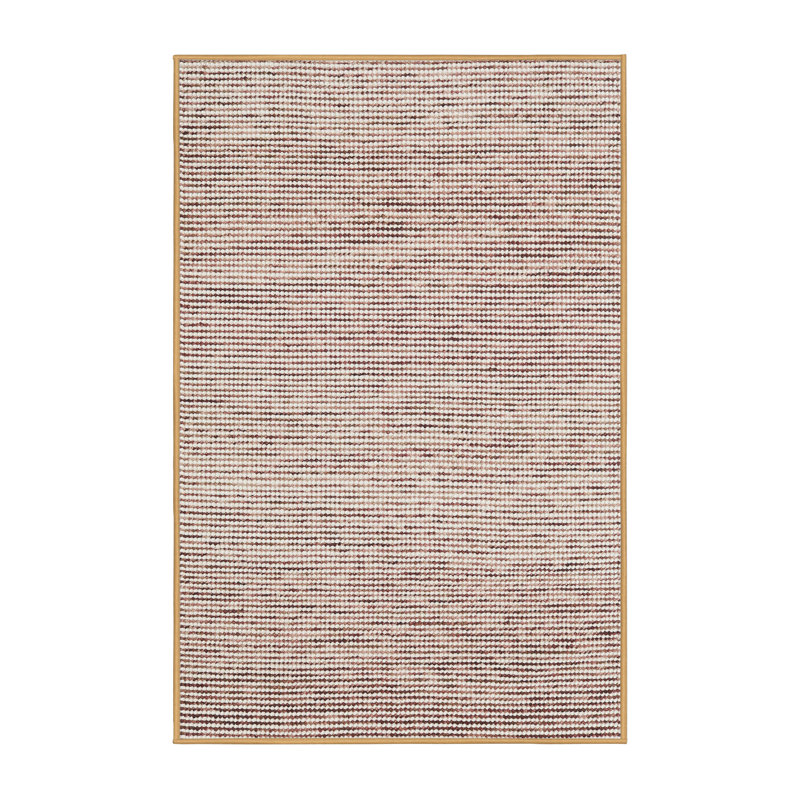 Beige contemporain/Tapis décoratif brun, Rectangle de 5 pi x 7 pi