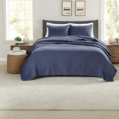 Premium Navy Bedding Sets, Cotton Microfiber, Farmhouse Style, Ideal For All Seasons