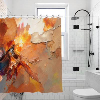 Abstract Texture Art Shower Curtains, 71 × 71 inch