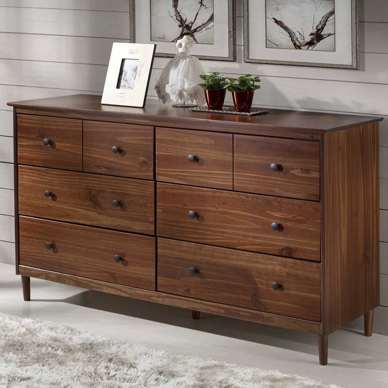 Ceti 6 Drawer 145Cm W Double Dresser, Walnut