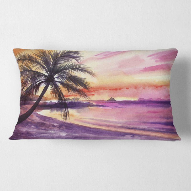 and Palm Beach Sunset Rectangular Pillow Cover & Insert