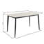Table rectangulaire européenne en porcelaine blanche avec pieds en métal, H 55 po x 28,68 po