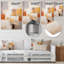 Serenity déconstruit cubiste orange - art mural abstrait-2068297779-2068297782