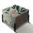 Enchanted Lotus Gardens Botanical Pattern - Floral Square Ottoman