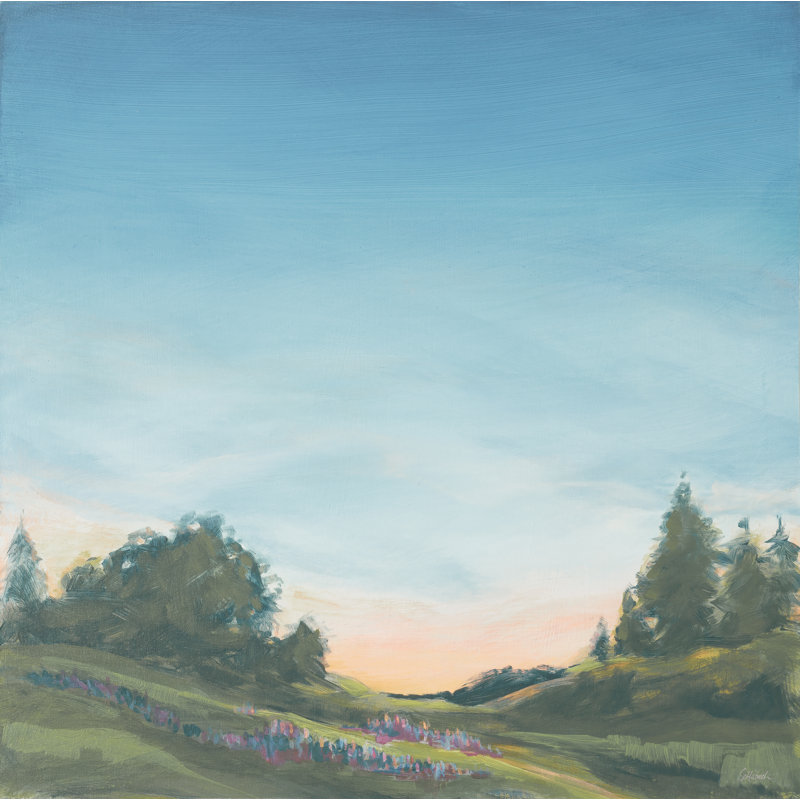 «Lupin Evening Mute» par Sue Schlabach, reproduction, H 36 po x l 36 po x P 1,25 po, Cadre photo noyer, Oui