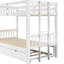 Lit superposé simple au-dessus d'un lit simple blanc, lit gigogne, peu encombrant, garde-corps pleine longueur, lit en bois de pin avec lit gigogne, pouvant accueillir 4 personnes, guide d'assemblage pour les débutants-2106509246