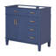 [Meuble uniquement] Meuble-lavabo moderne bleu de 36 po (lavabo non inclus)-1349929344