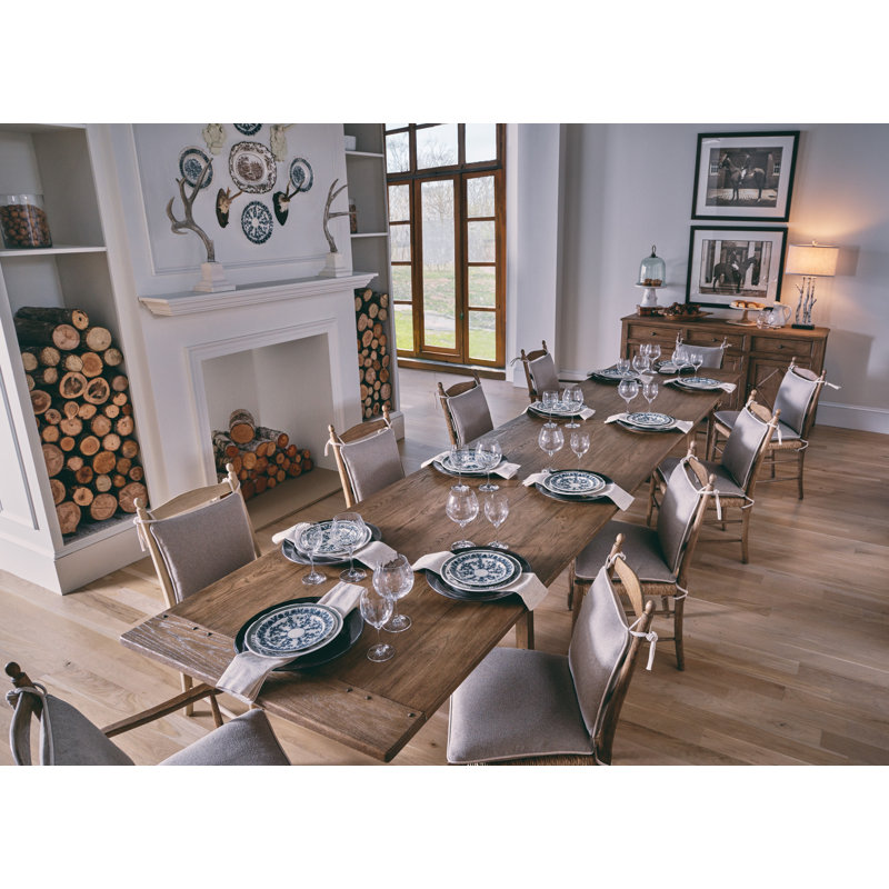 Sidereal Solid Oak Dining Table, Stripped Brown Chestnut