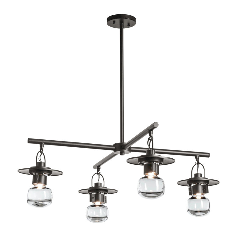 Mason 4 - Light Outdoor Chandelier, Coastal Natural Iron