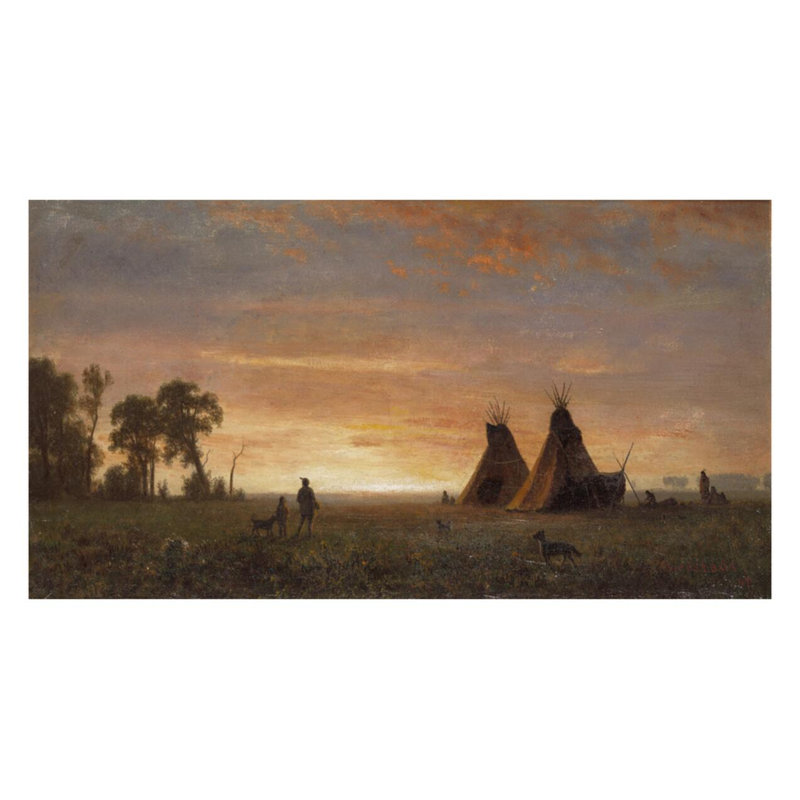 «Vers le soleil couchant» par Albert Bierstadt - Impression giclée, H 22 po x l 28 po