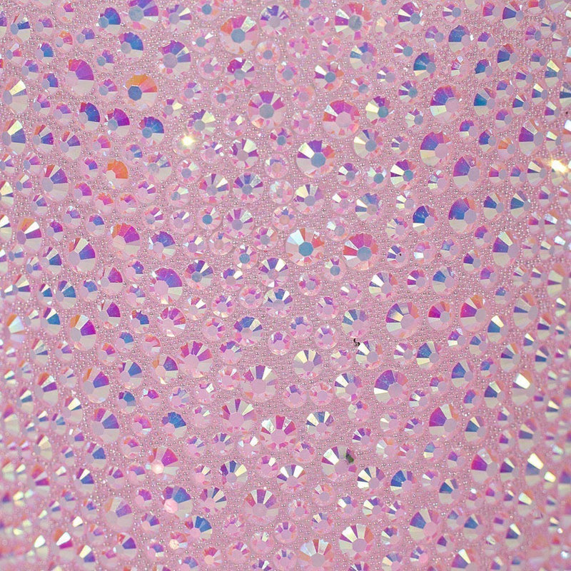 Verre large Strass, Rose irisé