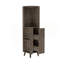 Armoire de coin Quinn, deux tablettes extérieures, un tiroir, deux tablettes intérieures