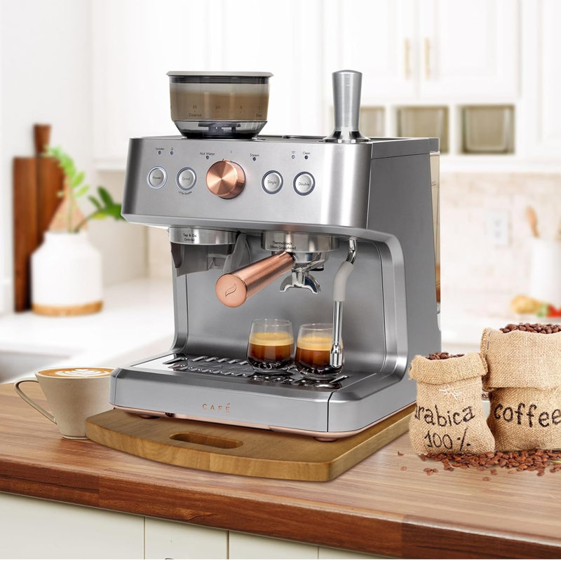 Sliding Tray for Coffee Maker - Solid Wooden Appliance Slider with 360° Smooth Rolling Wheels