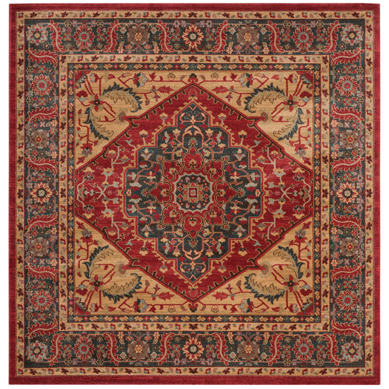 Pennypacker Performance Oriental Rug, Square 6'7"