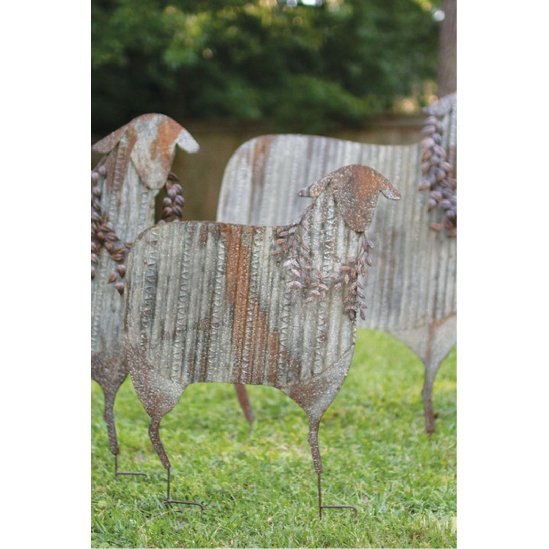 Aislinn Painted Metal Welcome Santa Yard Art Garden Stake The Twillery Co.® 