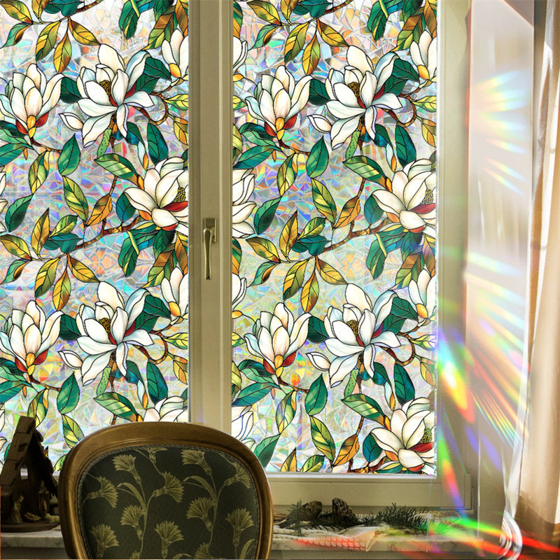 Autocollant de vitrail décoratif statique, H 39,37 po x l 17 po