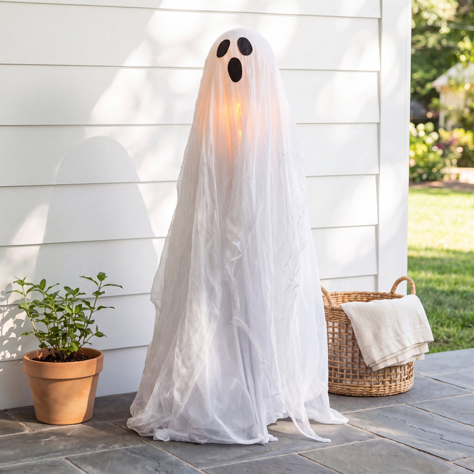 35" Halloween Glowing Ghost Lighted Display