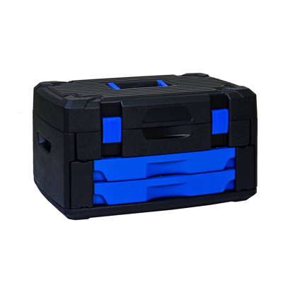 Black Tool Box Containing 266Pcs Toolset - Carbon Steel, Lockable, Meets Electrical, Plumbing, Carpentry, Automotive, Home Diy And Professional Maintenance Requirements Lockable Hand With Steel