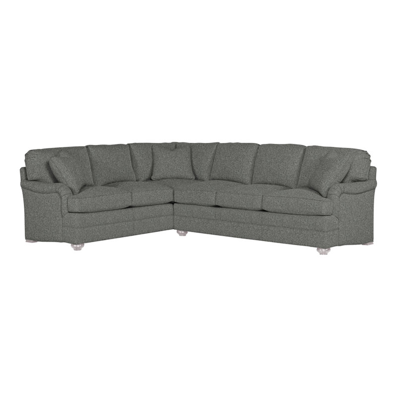 American Bungalow 2-Piece East Lake L- Sectional, Ian Pewter, Dove Gray