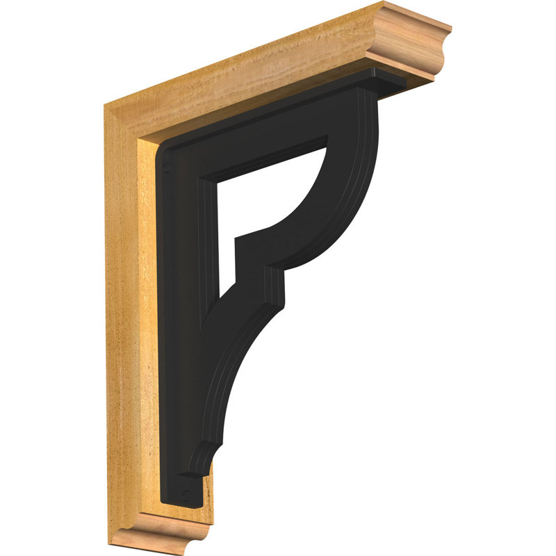 Support de fer triple Bradford, H 19 po x P 16 po, Cèdre rouge de l'Ouest l 4 po x T 2 po (sciage br