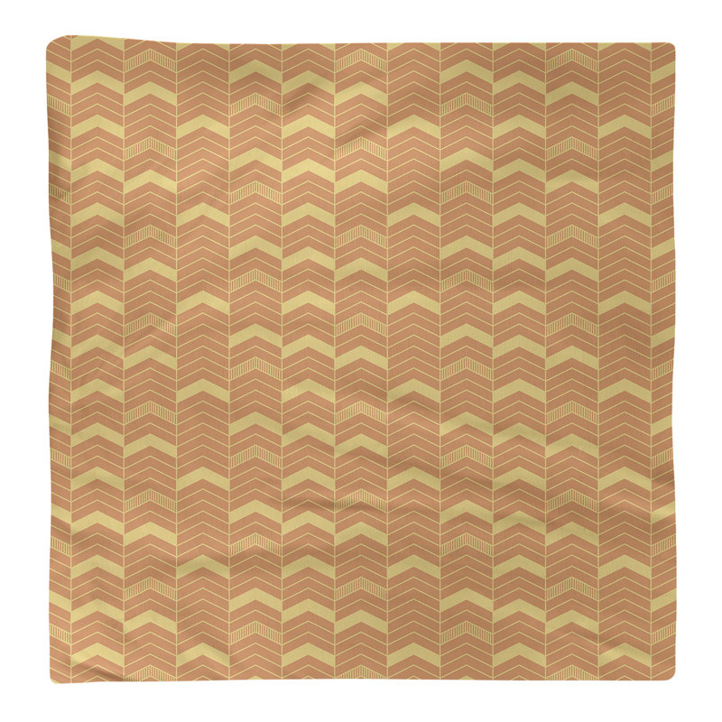 Stephenie Cotton Chevron Square Napkin, Orange/Yellow, 0.1" H x 22" W x 22" D, Poly Twill