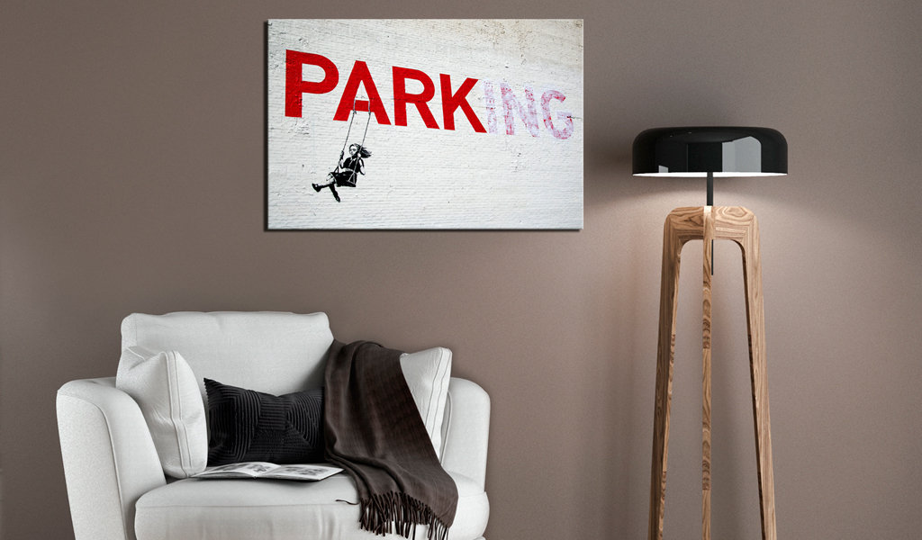 Leinwandbild "Parking Girl Swing" von Banksy